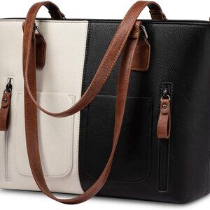 Purses Tote Bag for Women, Handbags Large Shoulder Bag, Leather Work Bags with M